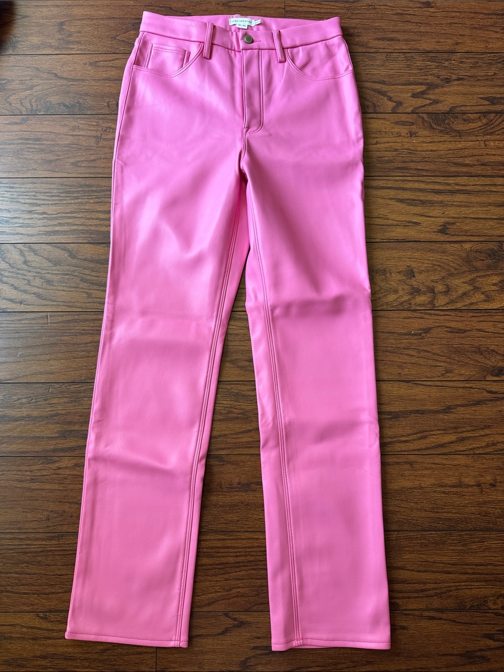 Good American Jeans | pink faux leather